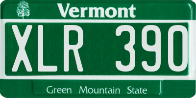 VT license plate XLR390
