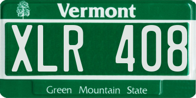 VT license plate XLR408