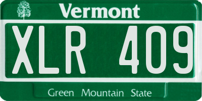 VT license plate XLR409