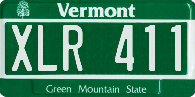 VT license plate XLR411