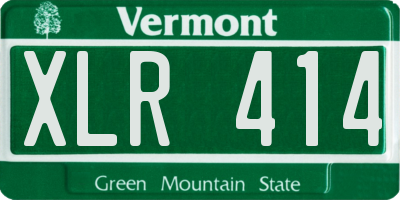VT license plate XLR414