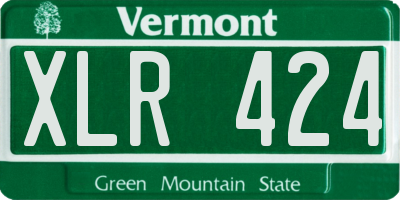VT license plate XLR424