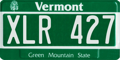 VT license plate XLR427