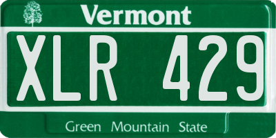 VT license plate XLR429