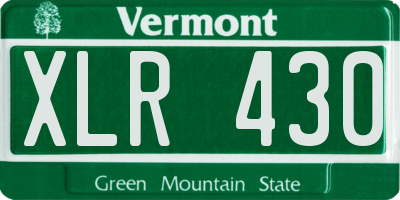 VT license plate XLR430