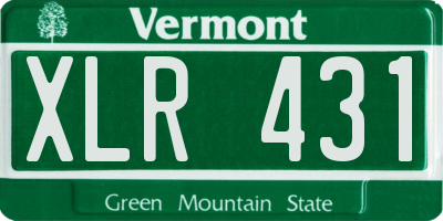 VT license plate XLR431