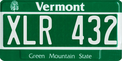 VT license plate XLR432