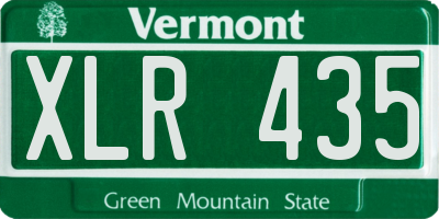 VT license plate XLR435