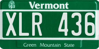 VT license plate XLR436