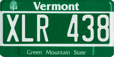VT license plate XLR438