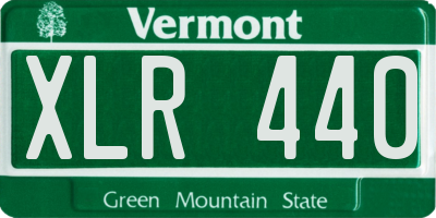 VT license plate XLR440
