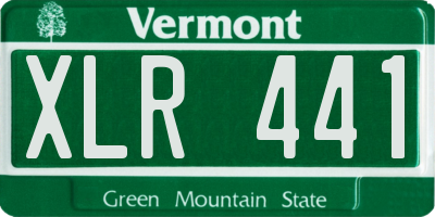 VT license plate XLR441