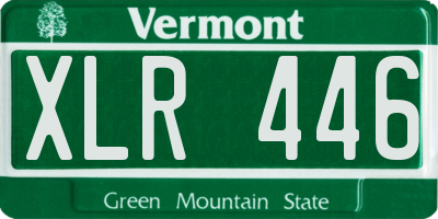 VT license plate XLR446