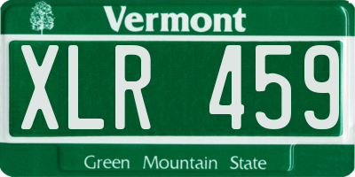 VT license plate XLR459