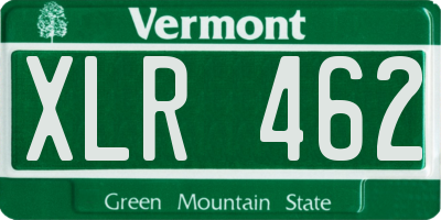 VT license plate XLR462