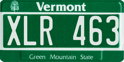 VT license plate XLR463