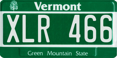 VT license plate XLR466