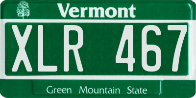 VT license plate XLR467
