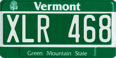 VT license plate XLR468