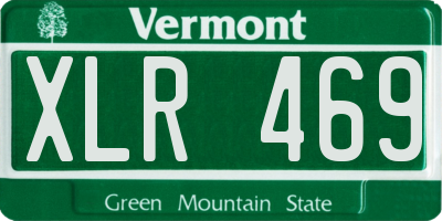 VT license plate XLR469