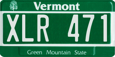 VT license plate XLR471