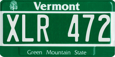 VT license plate XLR472