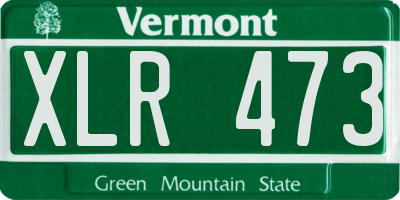 VT license plate XLR473