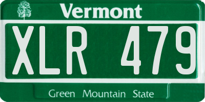 VT license plate XLR479