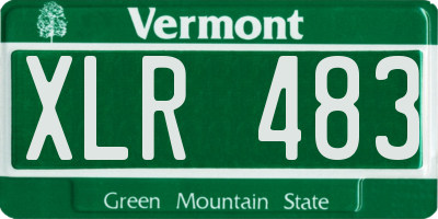 VT license plate XLR483