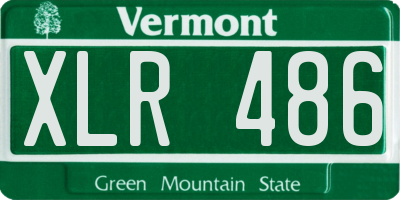 VT license plate XLR486