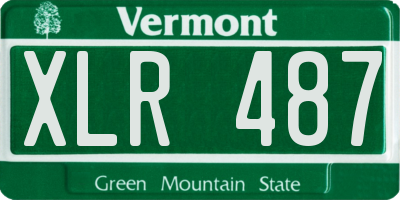 VT license plate XLR487