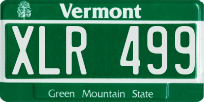 VT license plate XLR499