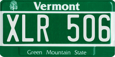 VT license plate XLR506