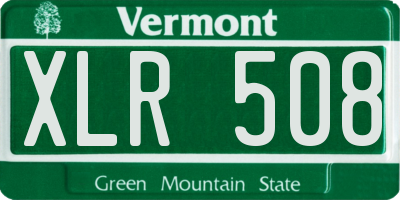 VT license plate XLR508