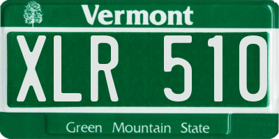 VT license plate XLR510
