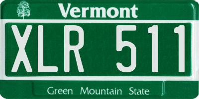 VT license plate XLR511