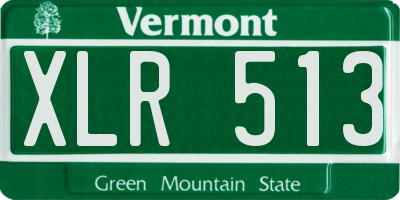 VT license plate XLR513