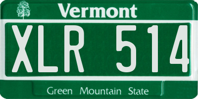 VT license plate XLR514