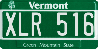 VT license plate XLR516
