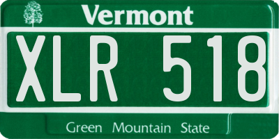 VT license plate XLR518