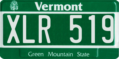 VT license plate XLR519