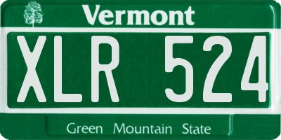 VT license plate XLR524