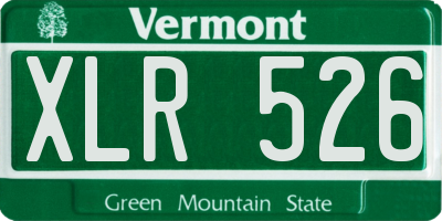 VT license plate XLR526