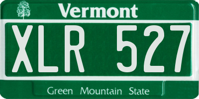 VT license plate XLR527