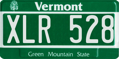 VT license plate XLR528
