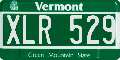 VT license plate XLR529