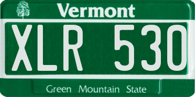 VT license plate XLR530