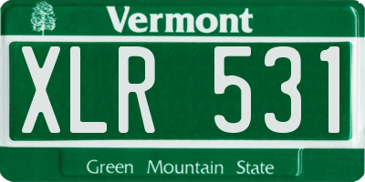VT license plate XLR531
