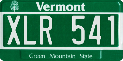 VT license plate XLR541