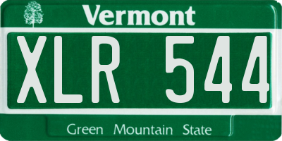 VT license plate XLR544
